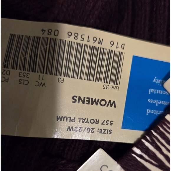 New! COVINGTON Sz 2X Sweater Zip Mock Neck Embroidered Flower Cuff Wool Blend - Picture 11 of 15